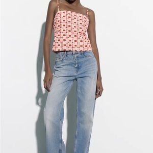 Zara linen blend top